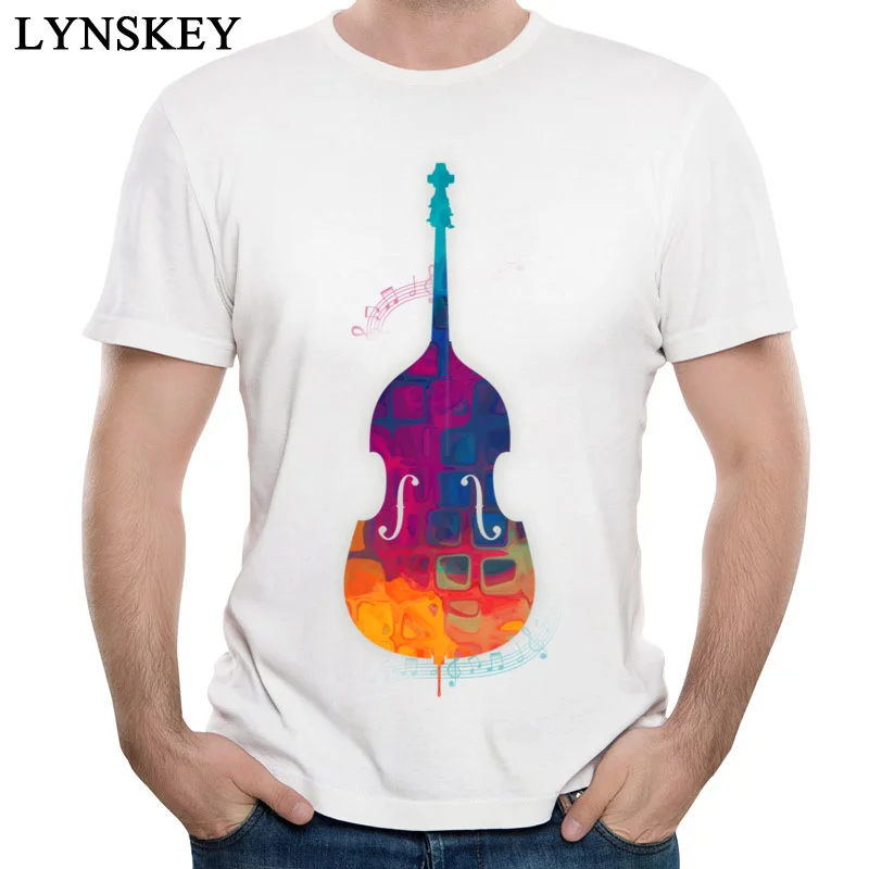 Новая летняя мужская футболка LYNSKEY красочная одежда с принтом двойным басом