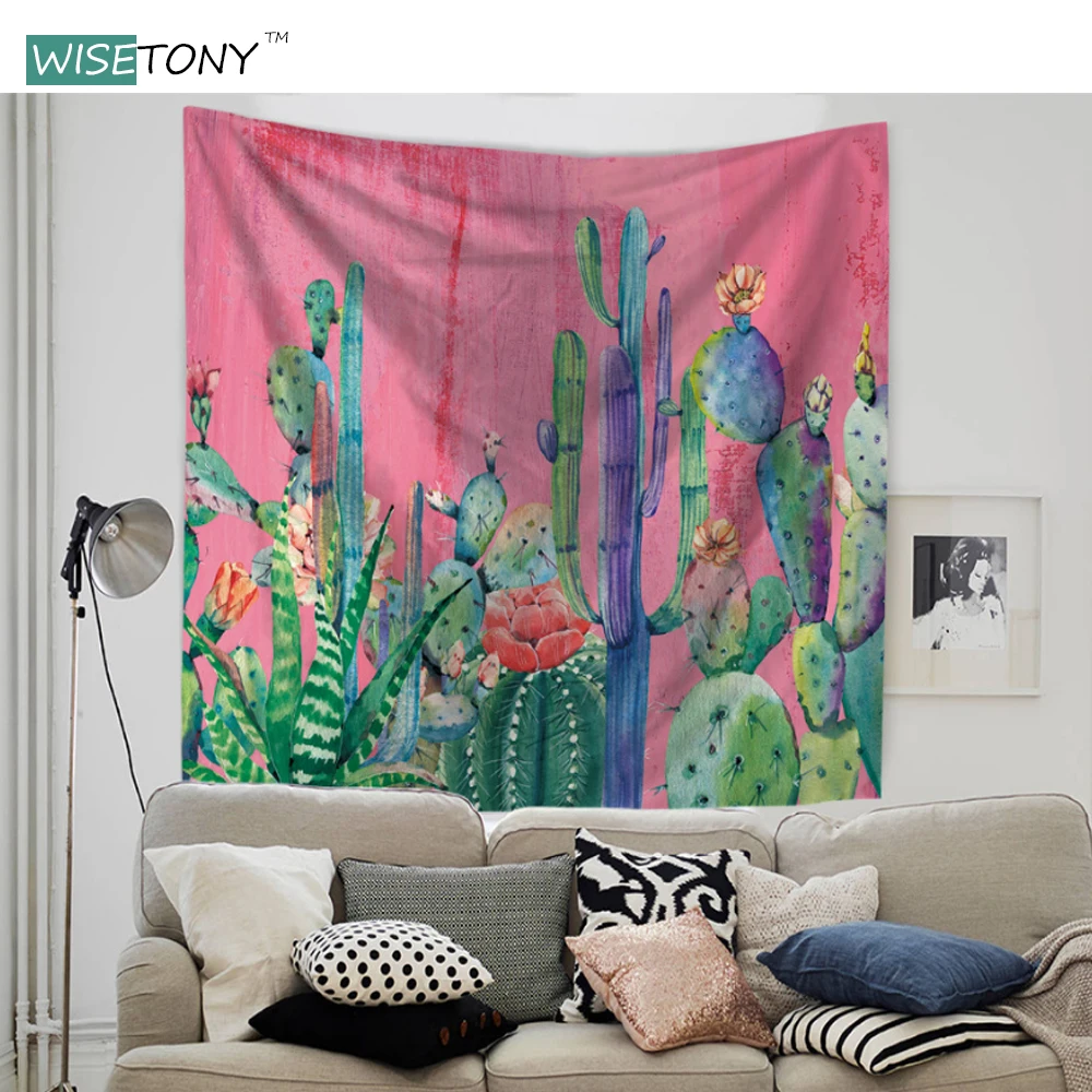 Фото WISETONY Cactus Tapestry 2 Size Mandala Wall Hanging Green Succulents 3D Flower Art Carpet Blanket Yoga Mat Decorative Home Deco Дом и сад WISETONY Cactus Tapestry 2 Size Mandala Wall Hanging Green Succulents 3D Flower Art Carpet Blanket Yoga Mat Decorative Home Deco Дом и сад