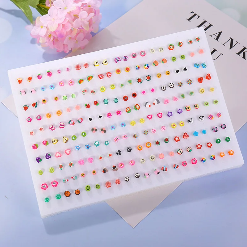 Набор из 100 пар/компл. гипоаллергенных пластиковых иголок для женщин