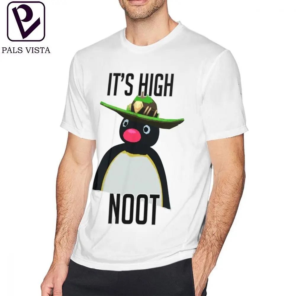 Pingu Футболка Высокое Noot футболка 100 хлопок с коротким рукавом для мужчин модные