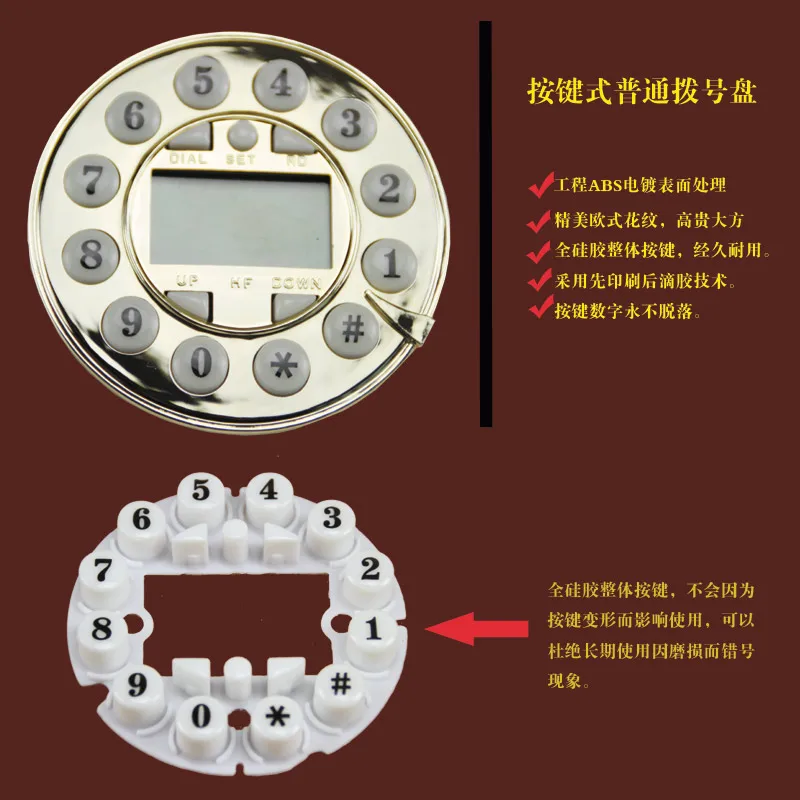 

Vintage Antique garden style antique Dehua ceramic decorative European style retro fixed seat type telephone