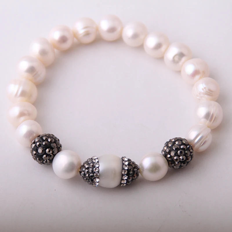 Модный женский пресноводный браслет из нитей жемчуга ручной работы|strand bracelets|pearl
