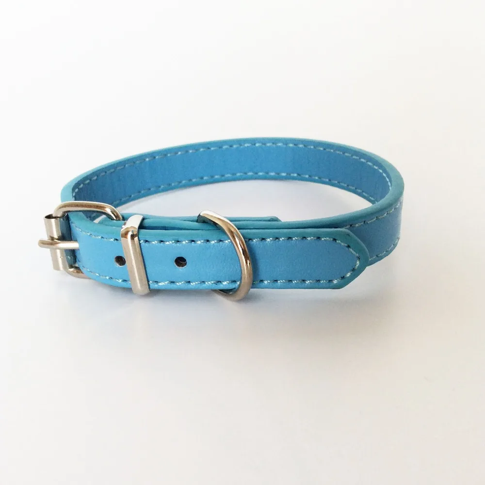 Регулируемый 8 10 &quotожерелье новый 100% высокое качество собака однотонный кожаный