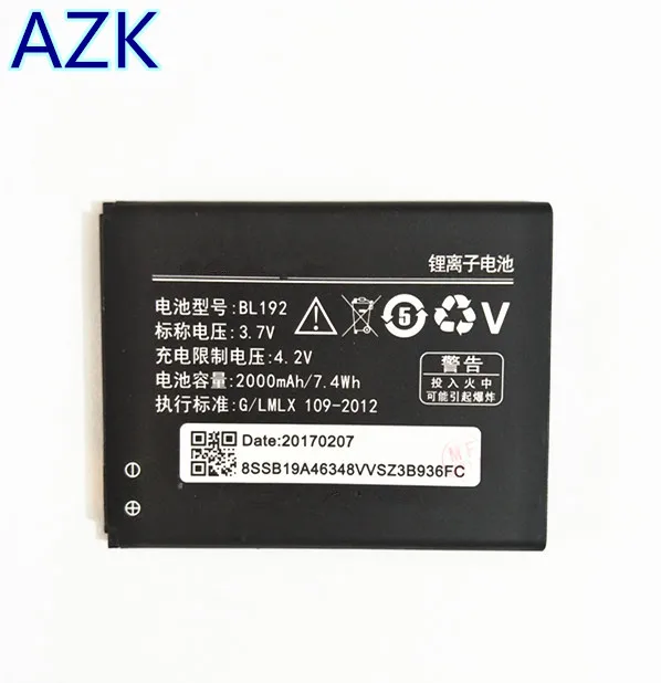 Аккумулятор 3 7 в 2000 мАч BL192 для Lenovo A328 A328T A526 A750 A529 A560 A680 A590 A300 A388T A505E|Аккумуляторы