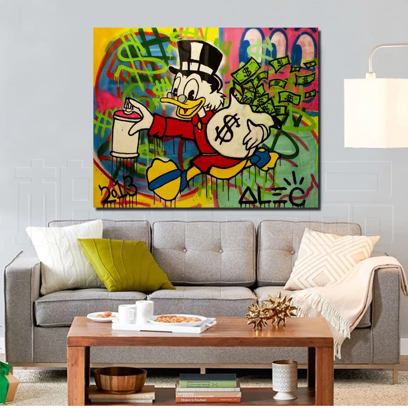 Alec Монополия граффити портреты знаменитостей холст картина печать гостиная