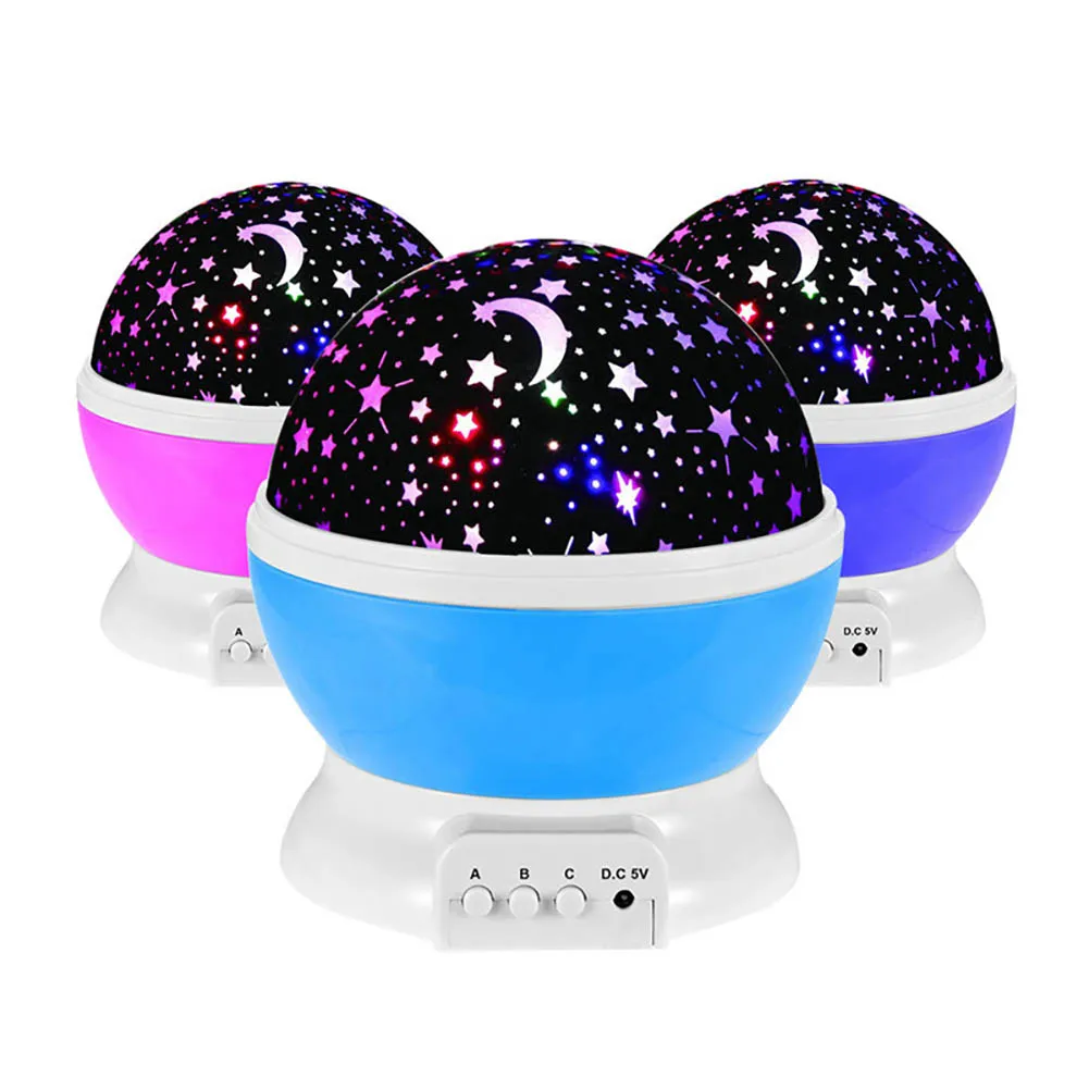 

Stars Starry LED Night Light Projector Multi Colors Illusion Luminaria Moon Star Sky Lamp Kid Children Baby Sleep Night Lamp