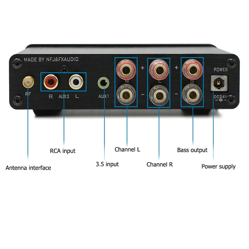 Fx-аудио XL-2.1BL TPA3116 bluetooth цифровой аудио сабвуфер усилитель вход RCA/AUX/BT 50 Вт* 2+ 100 Вт