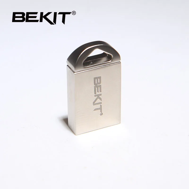 Серебристый Bekit USB мини флеш-накопитель 8 ГБ/16 ГБ/32 ГБ/64 ГБ/4 ГБ флеш-накопитель металлический флеш-накопитель флеш-диск USB 2,0 карта памяти USB диск 1 ГБ/2 ГБ - Цвет: Серебристый