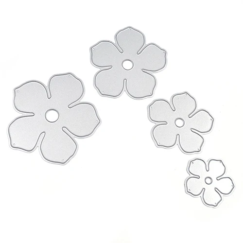 4 шт. Металлические Цветы DIY Резки Умирает Высечки Трафарет Декоративные