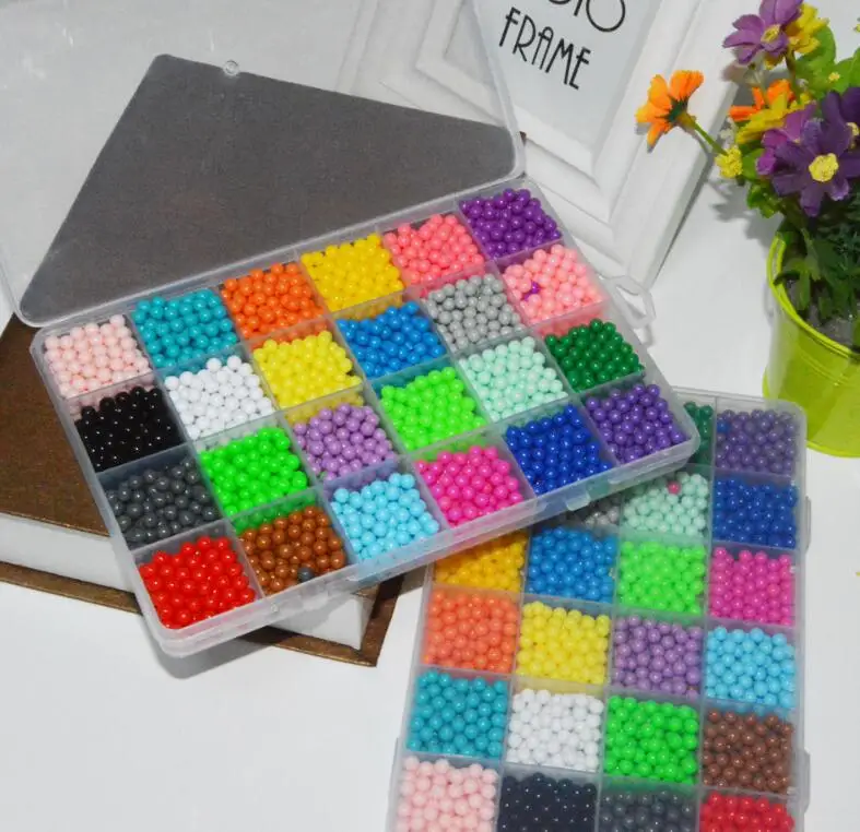 DIY водные бусины спрей Волшебная ручная работа 3D 5 мм perler бусины Хама головоломки Развивающие игрушки для детей подарок на день рождения