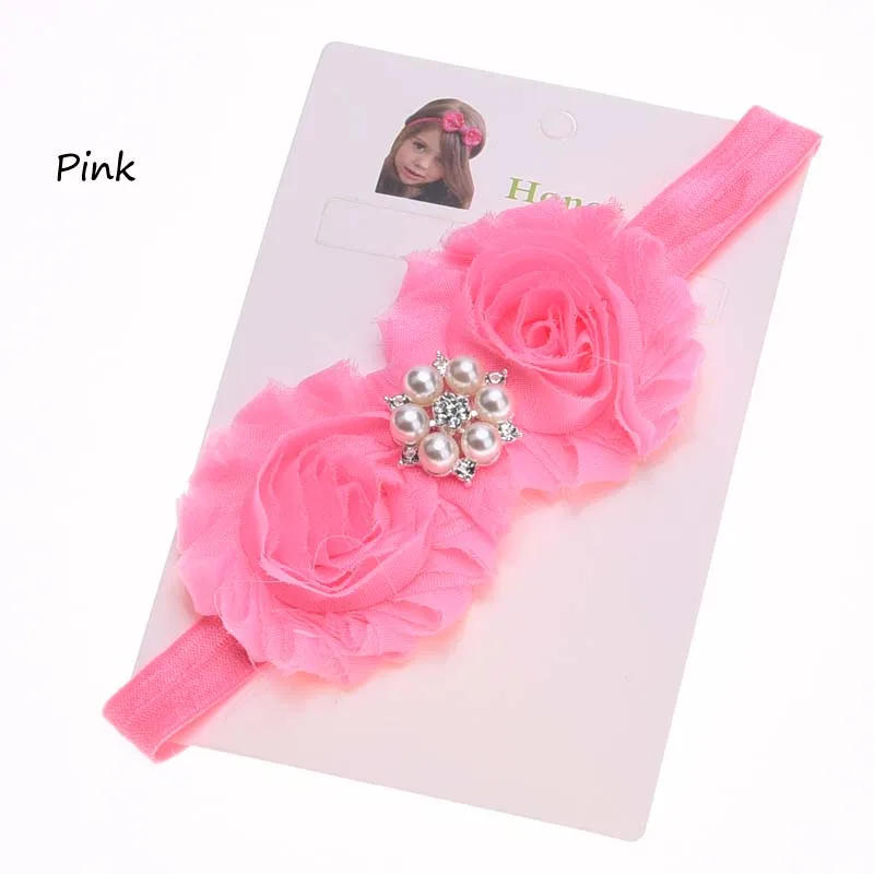 1 шт. потертый Шикарный шифоновый цветок на голову повязка повязки для