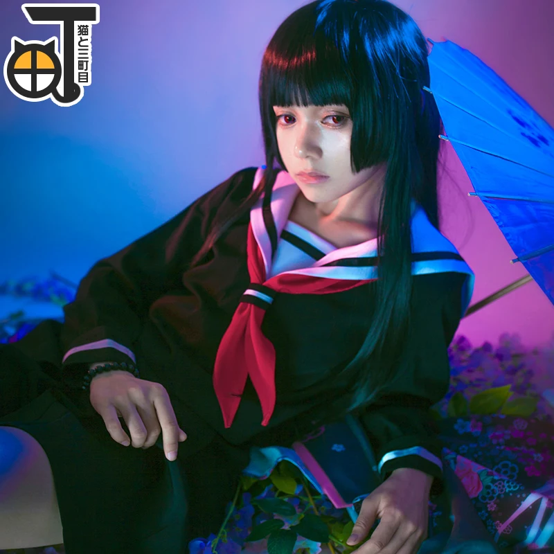 Японское аниме джигоку Shojo Косплей Костюм Hell Girl enma AI косплей костюм в стиле японской школьницы школьная форма морская костюм