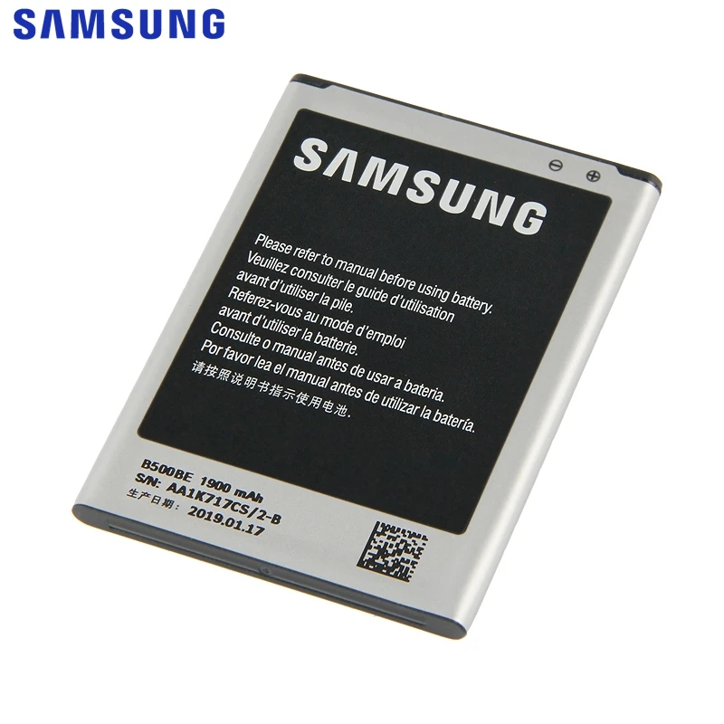 Оригинальная сменная батарея samsung для Galaxy S4 Mini I9195 I9190 I9192 I9198 S4Mini 3 контакта B500BE 1900 мАч