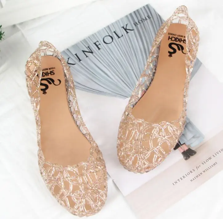 Women's Sandals 2019 Fashion Lady Girl Sandals Summer Women Casual Jelly Shoes Sandals Hollow Out Mesh Flats size 36-41