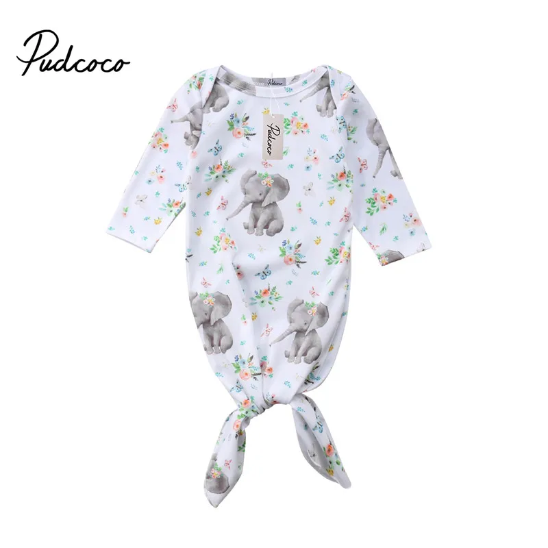 

Pudcoco Newborn Baby Swaddle Sleeping Bag Girls Elephant Flower Blanket Sleeping Bag Swaddle Wrap Cotton Kids Clothes Outfits