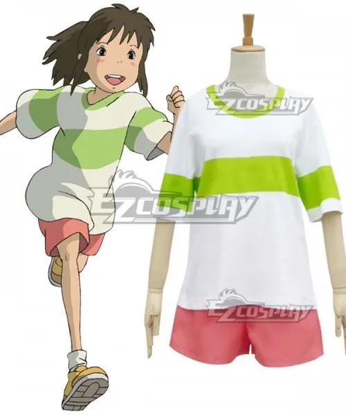 Костюм для косплея Hayao Miyazaki Spirited Away Огино чихиро E001| |