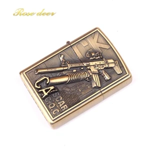 Различные стили, металлическая прикрепляемая Подарочная адская ДЕТЕКТИВНАЯ керосиновая зажигалка, ветрозащитная курительная масляная Зажигалка в винтажном стиле - Цвет: 15