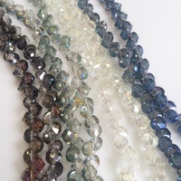8mm 100pcspack mixed colors onion shape glass crystal loose bead jewelry beads jewellery loose strands
