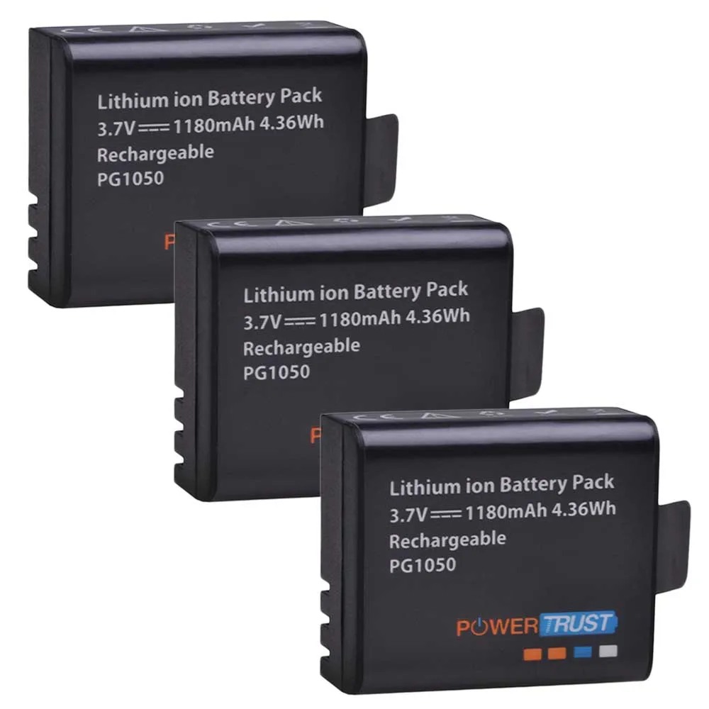 PowerTrust 4x PG1050 батарея 1180 мАч аккумуляторная батарея для SJCAM SJ4000 sj4000 SJ5000X eken H9 H9R H8R H8 Экшн-камера - Цвет: 3B