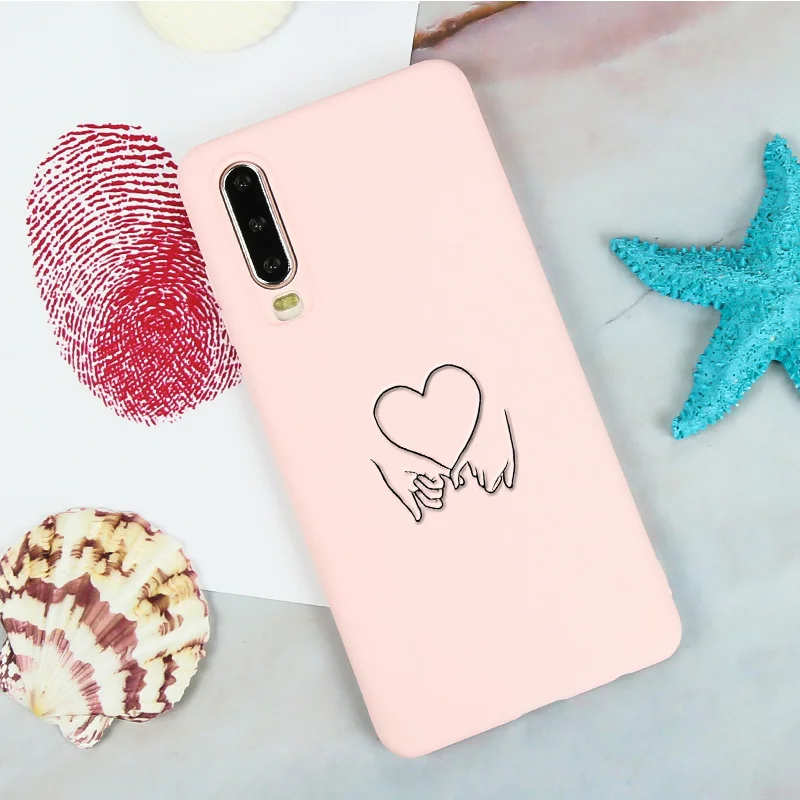 Конфетный чехол huawei P30 Lite силиконовый на заднюю панель с мультипликационным