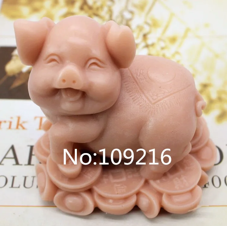 

Новый продукт! 1 шт 3D Свинья монета (zx207) пищевого силикона ручной работы мыло формы поделки DIY прессформы