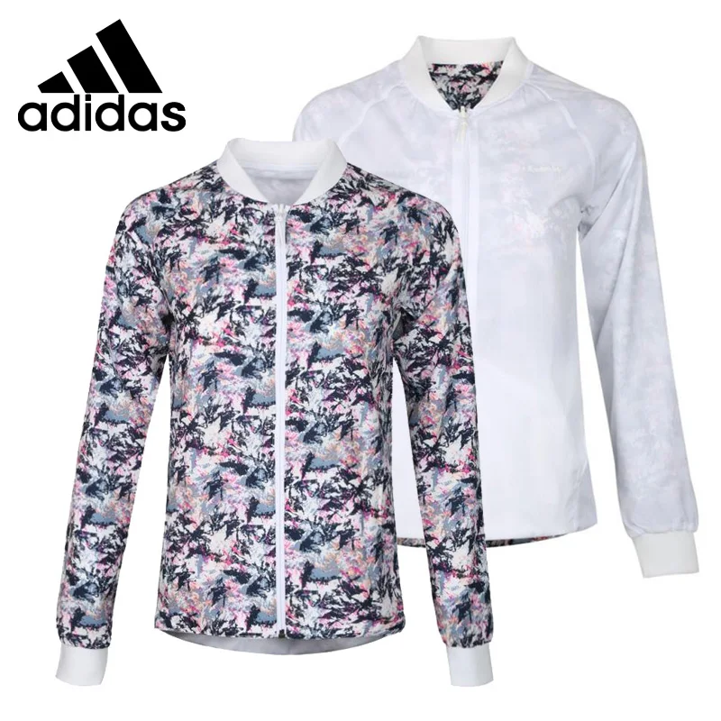 Оригинальное новое поступление 2018 двусторонняя женская спортивная куртка Adidas Neo