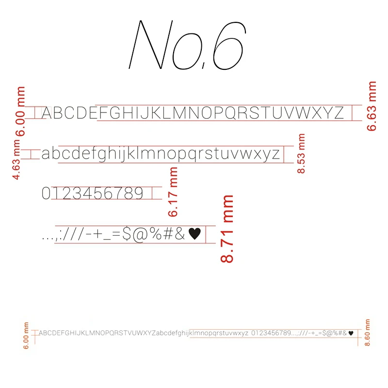 T образный № 6/7 гибкие буквы ЧПУ гравировка RCIDOS горячее тиснение из фольги номер