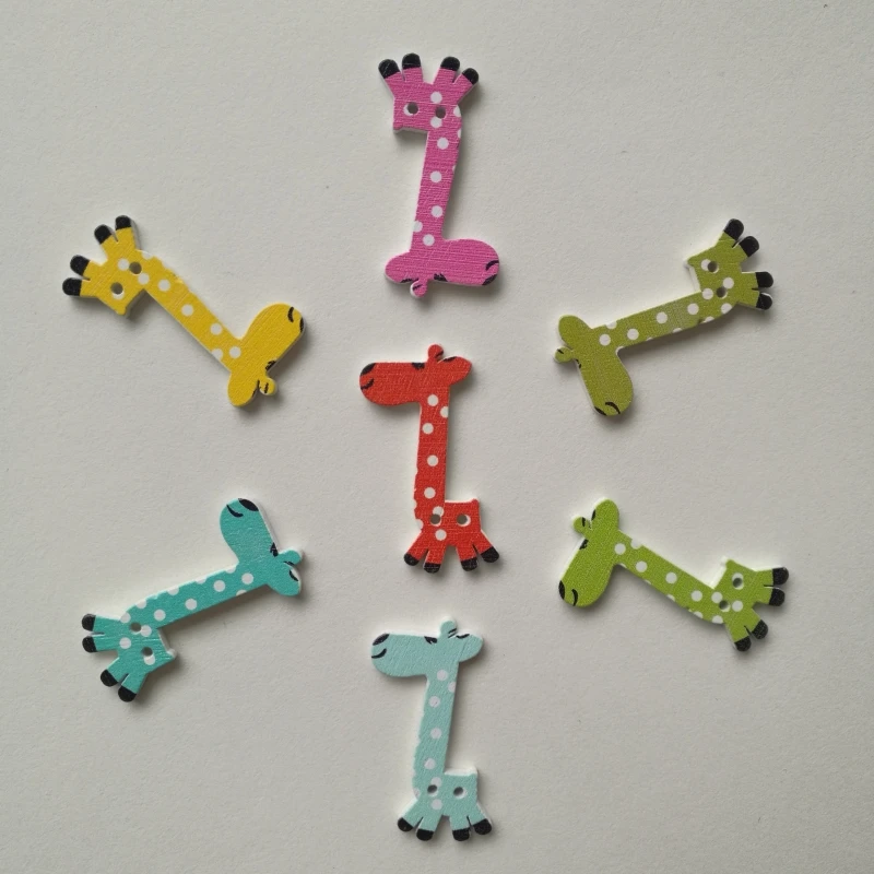Handicraft Buttons Free Shipping 50pcs Scrapbooking Giraffe Shape Sewing Accessories 2x36mm | Дом и сад