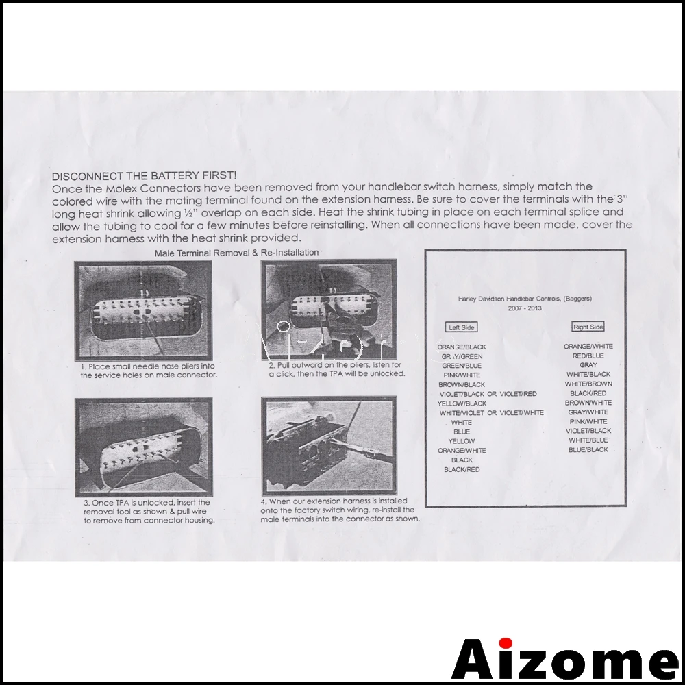 Мотоциклетный 12-дюймовый руль проводка расширения Комплект удлинителя