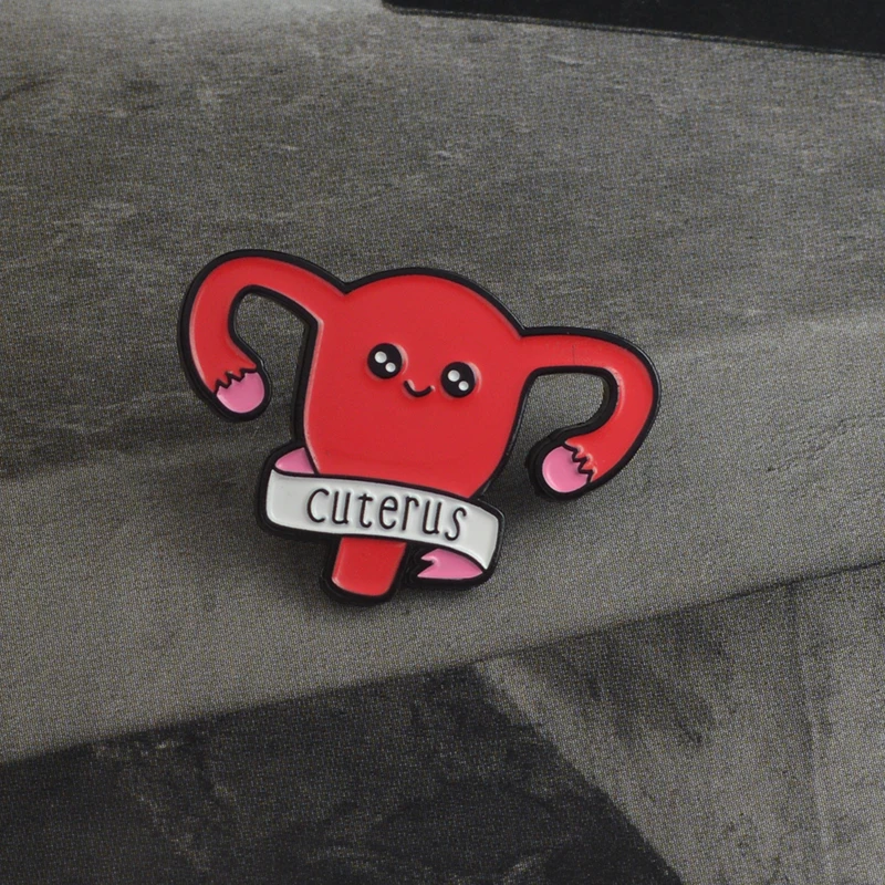 Cuterus Форма эмали штырь матки Броши рюкзак Жетоны твердым эмалиевым покрытием