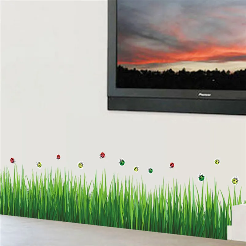 

Green grass Ladybug DIY Removable Art 768 Vinyl Wall Stickers Decor Living room Bedroom Mural Decal