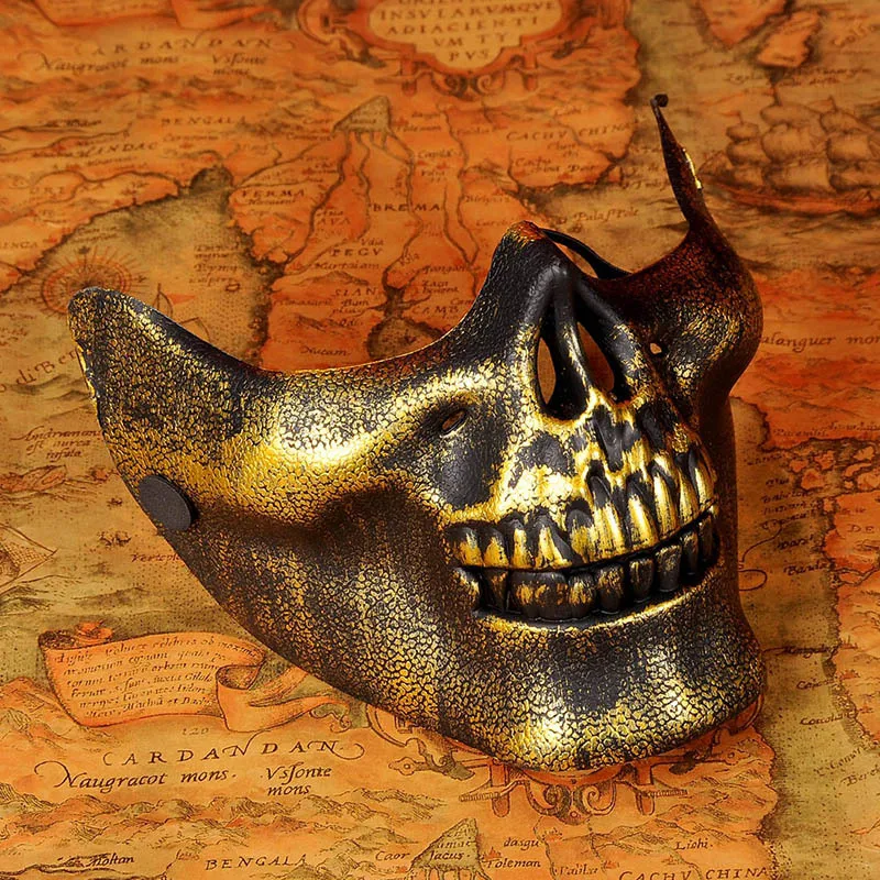 H&ampD Hot! Sliver Skull Half Face CS Military Skeleton Warrior 3 Generations Masquerade Mask | Дом и сад