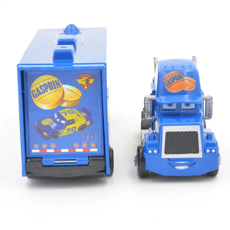 Disney Pixar Cars 2 шт. Lightning Mcqueen No.70 Mack Truck & Dacer 1:55 Литые металлические Легкосплавные и