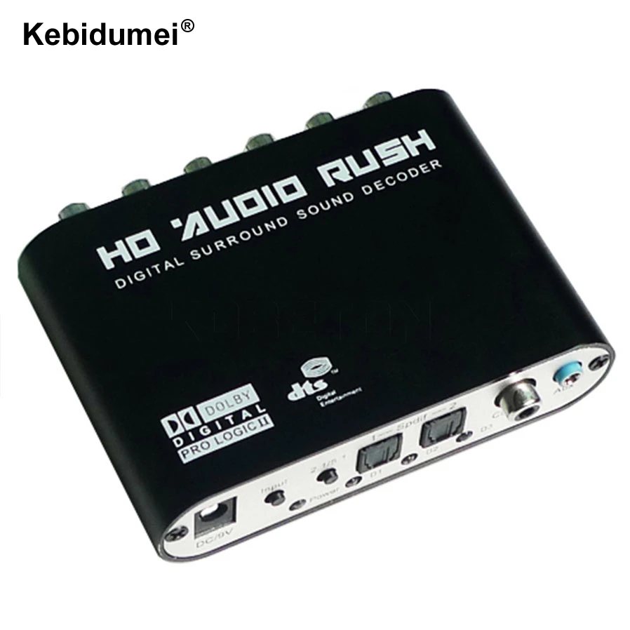 Цифровой аудио декодер SPDIF коаксиальный стерео к RCA DTS AC3 цифровой к 5,1 усилитель аналоговый преобразователь для PS3 Xbox DVD плеер