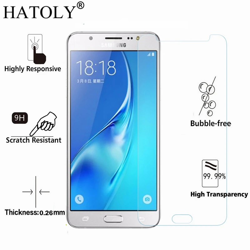 2PCS Tempered Glass For phone glass Samsung Galaxy J7 2016 Slim Screen Protector for Film J710f HATOLY&lt | Мобильные телефоны и