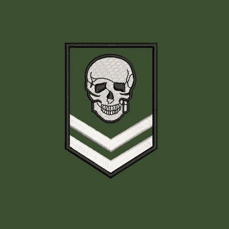 Череп Epaulette Военная нашивка shoudler байкерские значки мотоциклетный клуб PunkRocker patches