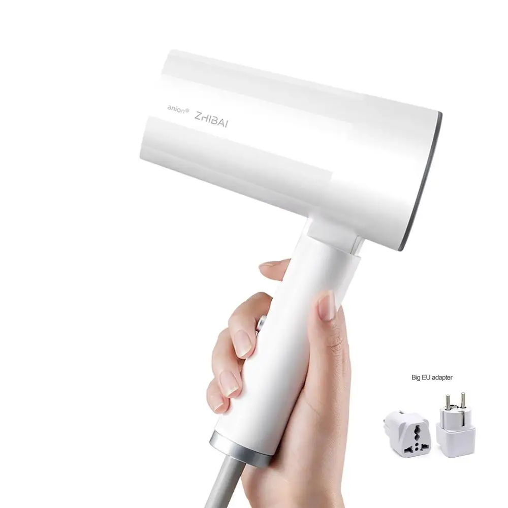 Xiaomi Mijia Zhibai HL2 бытовой мощный портативный отрицательный ионизирующий Фен - Цвет: Add Big EU Adapter