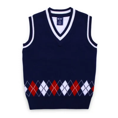 2-8y Children Sweater Vest Cotton Kids Clothes V-neck casual Preppy style Boys knitted waistcoat Girls Knit outwear Tops |