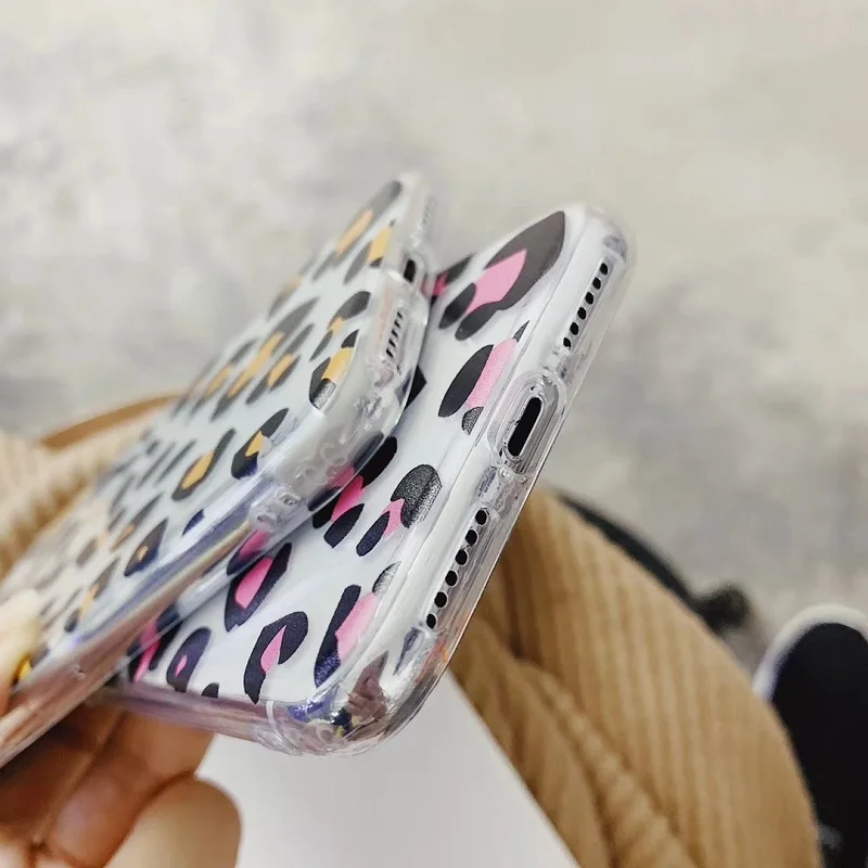 Модный мягкий чехол для телефона с леопардовым принтом iphone XS Max X XR прозрачный из