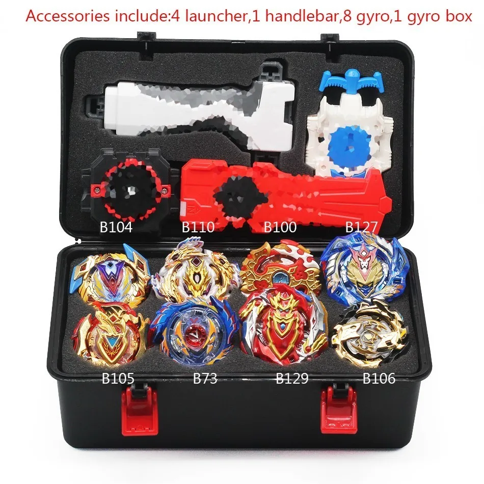 Новые пусковые установки Beyblade B129 Toupie Bayblades металлические черные гальки набор Burst Fafnir коробка Bey Blade игрушки для мальчика на день рождения