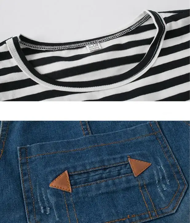 2017 новые комплекты одежды на весну и осень джинсовые юбки для девочек + футболка в