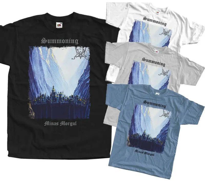 SUMMONING Minas Morgul футболка черный металл 100% хлопок синий Размеры S 5XL|Мужские футболки|