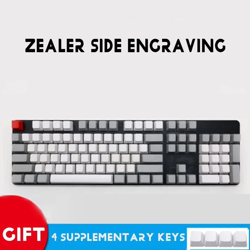ZEALER Side 108-key Мел ключ/ZEALER/Carbon FILCO Top/Side/пустой гравировка личности Keycap механическая клавиатура Keycaps - Цвет: ZEALER Side