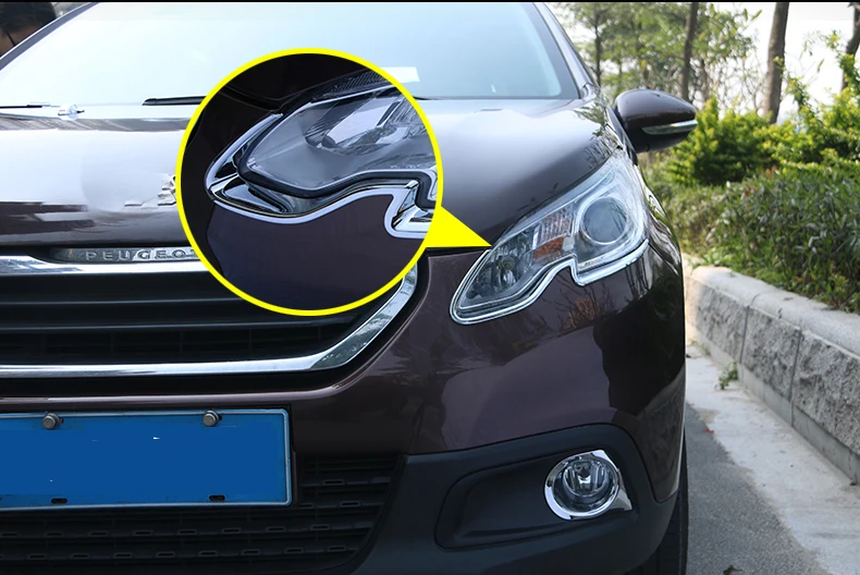

2 шт., декоративные наклейки для фар Peugeot 2008,-лет