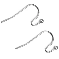 2019 ear hook 1220mm solid stainless steel jewelry earring wire hooks with 2mm ball l womens jewelry making accessories