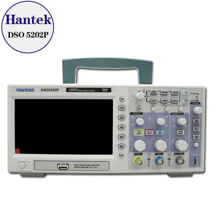 Hantek DSO5202P цифровой осциллограф 200 МГц 2 канала 1GSa/s 7 ''TFT lcd