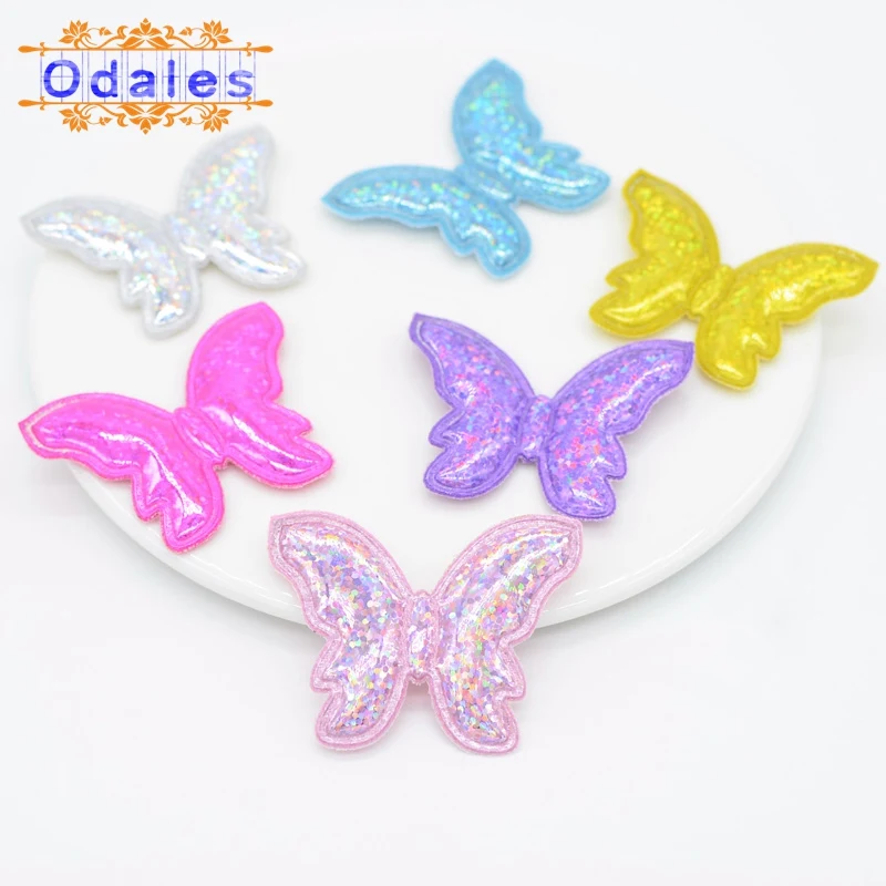 36 шт. кавайная лазерная аппликация бабочки для маленьких девочек сандалии с