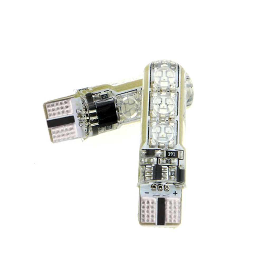 2 шт. автомобильные RGB LED 12 В T10 W5W 194 168 5050 6SMD o лампы для чтения клиновидная боковая