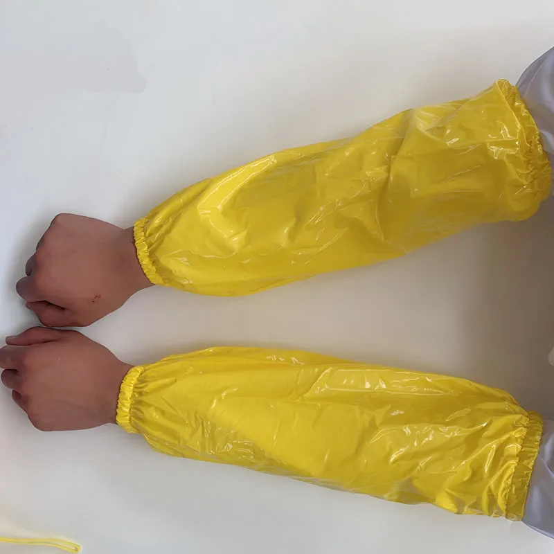 Yellow 1 шт. водонепроницаемые маслостойкие ТПУ рукава безопасности работы для мясника Фишера дома чистая Защита рук многоразовые повязки - Цвет: Yellow