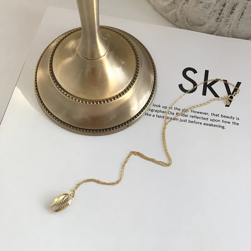 Женское Ожерелье с кулоном в виде раковины из серебра 925 пробы | Украшения и